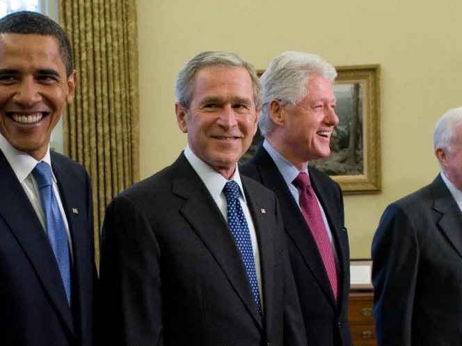 Obama, Bush, Clinton y Carter exhortan a vacunarse contra el Covid
