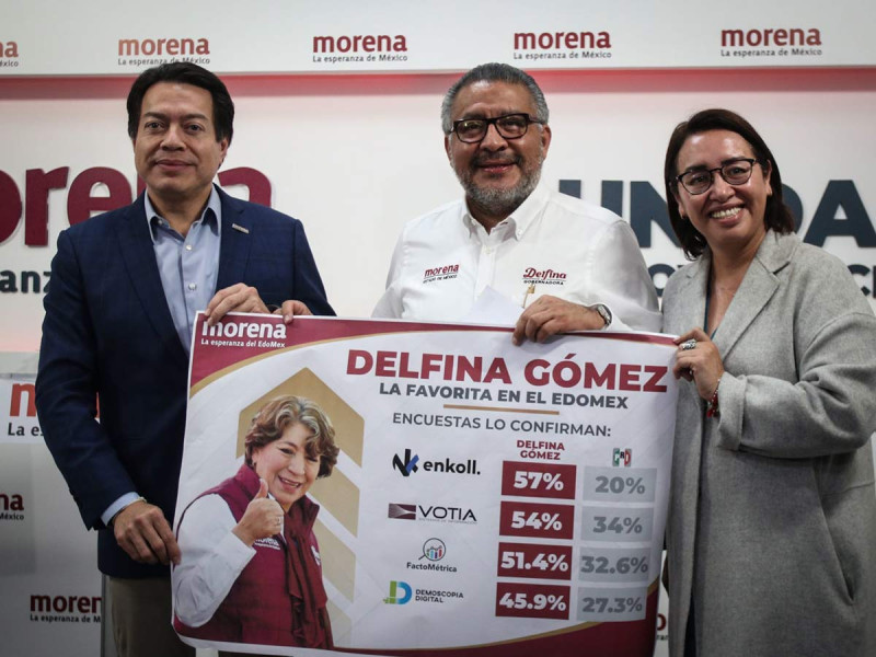 Pide Morena a ‘corcholatas’ apoyar a Delfina Gómez