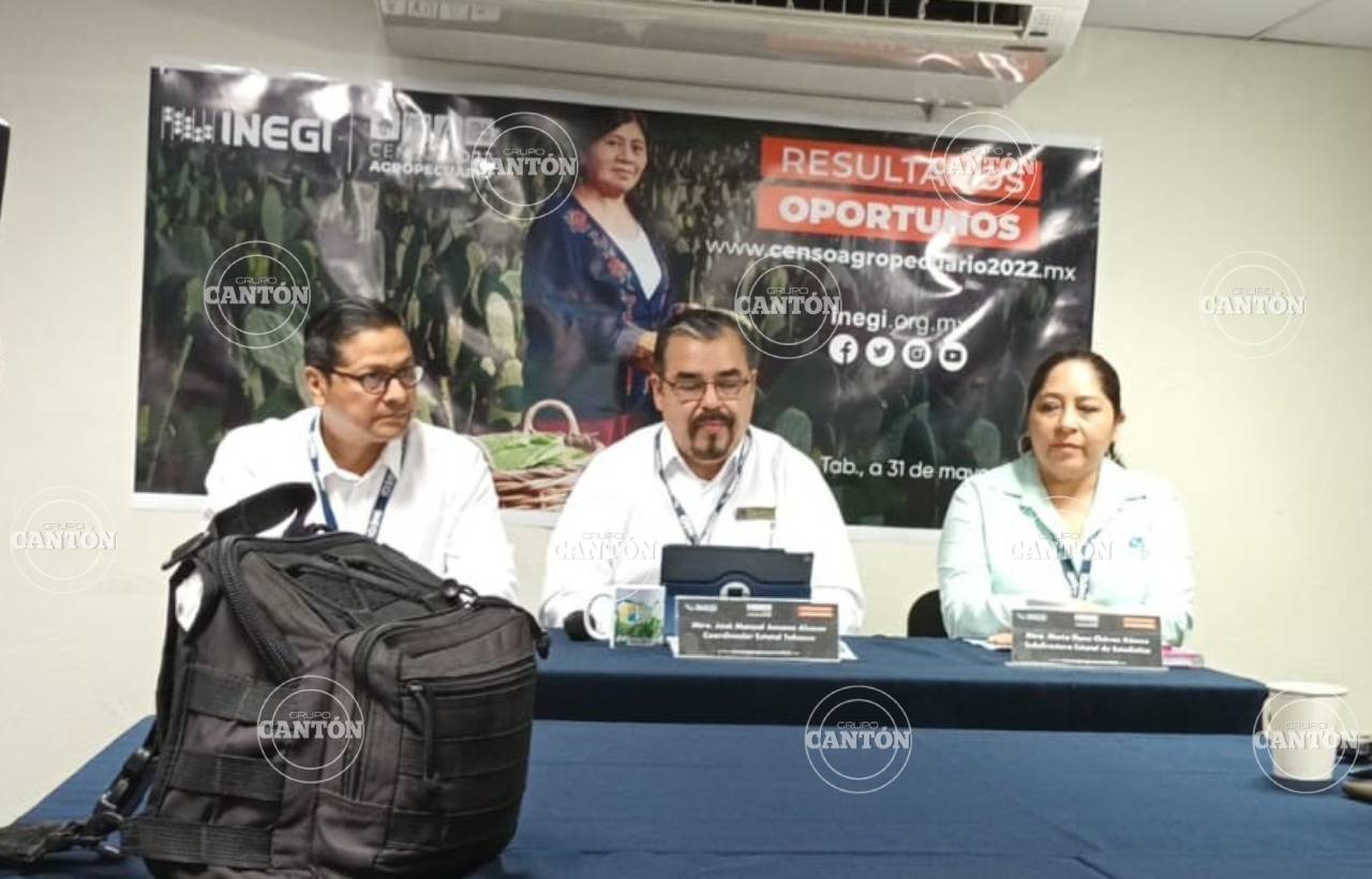 Informa INEGI Tabasco resultados del Censo Agropecuario 2022