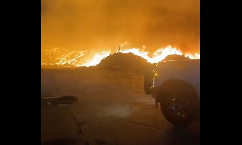 Sospechan que fue provocado incendio en recicladora de NL