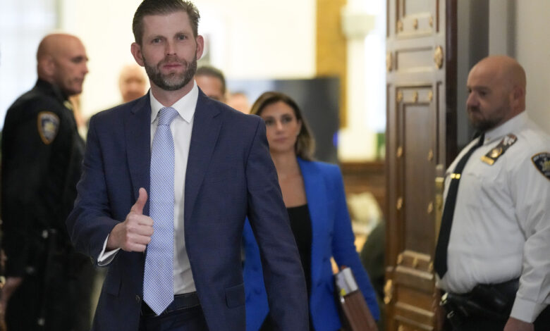Eric Trump testifica que no estaba al tanto de los estados financieros de su padre