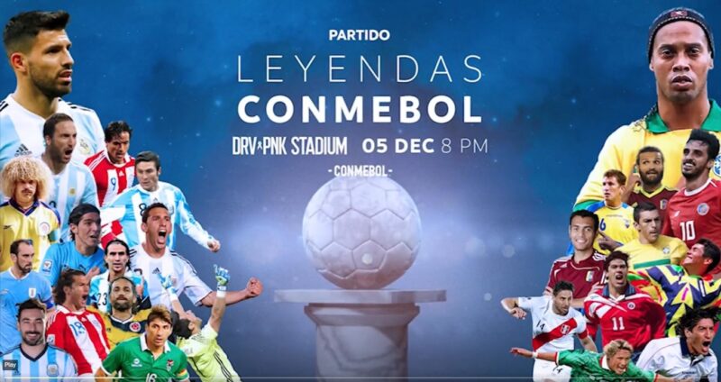 CONMEBOL anuncia “Partido de Leyendas” con Ronaldinho y Agüero