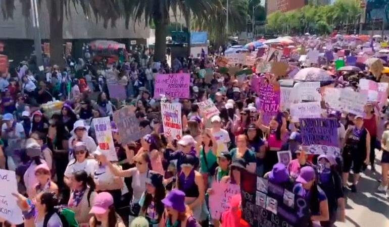 Llama la Secretaría de Gobernación a las autoridades estatales para no criminalizar las marchas por el 8M